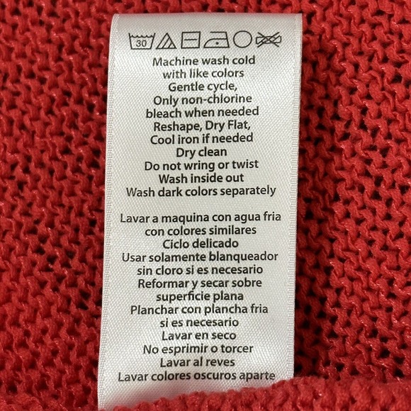 Rachel Zoe Pullover Sweater Women XXL Red‎ Knit Stretch Long Sleeve H29 - Picture 9 of 12